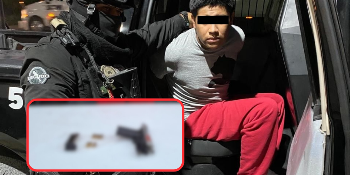 joven armado, Monterrey, colonia Argentina, Policía de Monterrey, patrullaje preventivo, arma asegurada