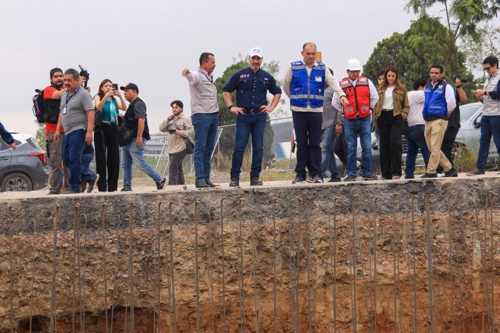 imagen del avance en la obra del circuito vial en la carretera nacional