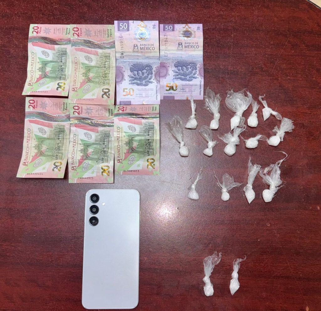 decomisan droga a los detenidos por presunto robo de autopartes