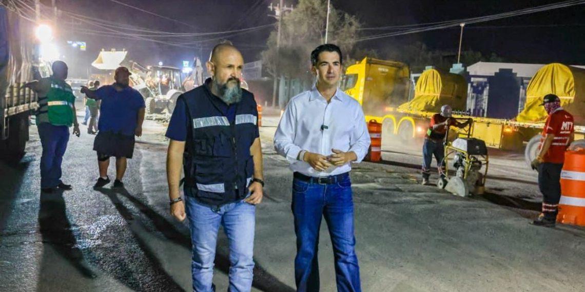 Marcelo Segovia superciva bacheo nocturno en Rangel Frías